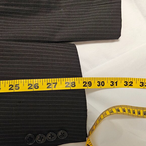 Refined Signature Carrington Charcoal Pinstripe Wool Suit - 100% Wool - Picture 9 of 10